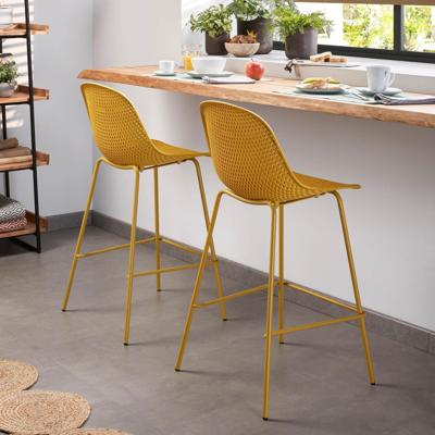 Kave Home Barkruk 'Quinby' (zithoogte 75cm), kleur Geel