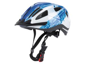 CRIVIT Kinderfietshelm (XS, Blauw/wit)