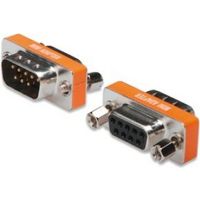 Digitus ZERO MODEM ADAPTER D-SUB9 METAL HOUSING M/F VGA (D-Sub) VGA (D-Sub) Oranje, Zilver