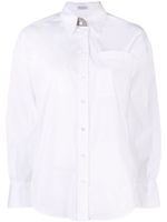 Brunello Cucinelli chemise à ornements métalliques - Blanc - thumbnail