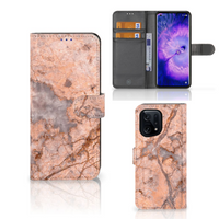 OPPO Find X5 Bookcase Marmer Oranje - thumbnail