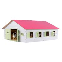 Kids Globe Globe Globe Paardenstal Roze met 7 Boxen, 1:24 - thumbnail