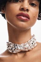 Verchroomde choker met Zalio-texturen - BLACK - U