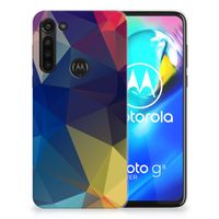 Motorola Moto G8 Power TPU Hoesje Polygon Dark - thumbnail