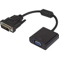 Renkforce RF-3301134 DVI/VGA Adapter [1x DVI-stekker 24+1-polig - 1x VGA-bus] Zwart Met Ferrietkern, Vergulde steekco