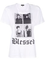 R13 t-shirt à imprimé photographique - Blanc