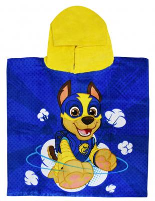 Nickelodeon badponcho Paw Patrol 100 cm katoen blauw/geel Nickelodeon badponcho Paw Patrol 100 cm katoen blauw/geel