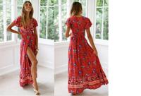 Maxi jurk voor dames | Overslagjurk verkrijgbaar in 10 prints