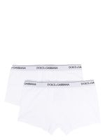 Dolce & Gabbana lot de deux boxers en coton à taille logo - Blanc - thumbnail