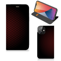 iPhone 12 | iPhone 12 Pro Hoesje met Magneet Geruit Rood