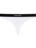 TOM FORD string à bande logo - Blanc