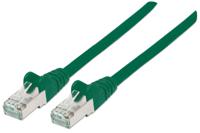 Intellinet 350648 RJ45 Netwerkkabel, patchkabel CAT 6A S/FTP 5.00 m Groen Folie afscherming, Afscherming gevlochten, Halogeenvrij 1 stuk(s) - thumbnail