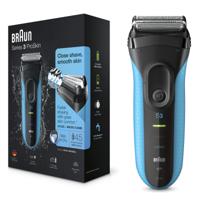 Braun Series 3 ProSkin 3010s Elektrisch Scheerapparaat, Zwart/Blauw - Oplaadbaar Scheerapparaat