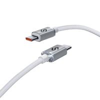 SUBBLIM Optimus USB-C naar USB-C kabel, 60 W, 1 m, gevlochten nylon, wit