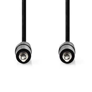 Nedis Stereo-Audiokabel | 3,5 mm Male | 3,5 mm Male | Vernikkeld | 0.50 m | Rond | Zwart | Label - CAGL22000BK05