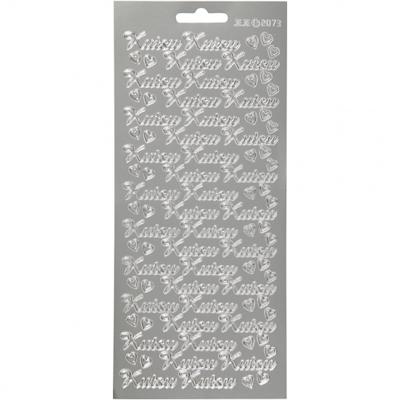 Creotime stickervel metallic zilver Uitnodiging Fins 1 vel Creotime stickervel metallic zilver Uitnodiging Fins 1 vel