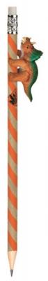 TOM potlood met dinosaurus junior 18,9 cm hout/grafiet oranje TOM potlood met dinosaurus junior 18,9 cm hout/grafiet oranje