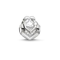 Thomas Sabo Dames Bead Karma Beads 925 Sterling Zilver Zirconia wit K0161-051-14, Eén maat, Metaal, Zirkonia