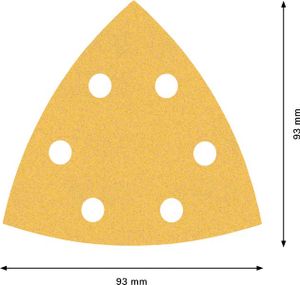 Bosch Accessoires Expert C470 schuurpapier voor deltaschuurmachines 93 mm, K120 - 5 stuk(s) - 2608900827