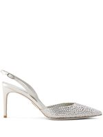 René Caovilla Vivienne crystal-embellished pumps - Argent - thumbnail