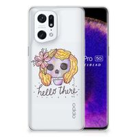 Silicone Back Case OPPO Find X5 Pro Boho Skull