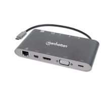 Manhattan 152808 USB-C dockingstation Geschikt voor merk (dockingstation): Universeel Incl. laadfunctie - thumbnail