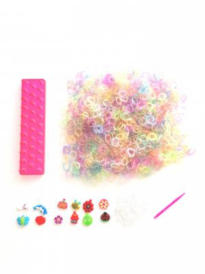 Loom Twister loombands glitter startersset roze 2400-delig