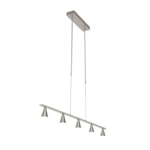 Steinhauer Hanglamp Vortex 5 lichts L 120 cm mat chroom