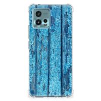 Motorola Moto G72 Stevig Telefoonhoesje Wood Blue