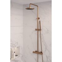 Regendouche Brauer Copper Showerpipe Met Thermostaat 20 cm Koper Brauer