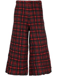 Daniela Gregis pantalon ample à motif tartan - Rouge