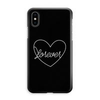 Forever heart black: iPhone XS Max Volledig Geprint Hoesje - thumbnail