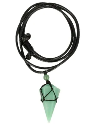 Edelsteen Hanger Groene Aventurijn Facet Kegel Edelsteen Hanger Groene Aventurijn Facet Kegel