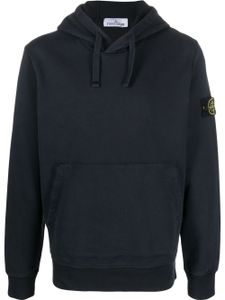 Stone Island hoodie à patch Compass - Bleu