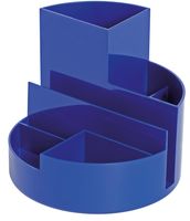 MAUL bureauorganizer pennenbak Roundbox Ø14x12.5cm, 7-vaks, 85% gerecycled kunststof blauw