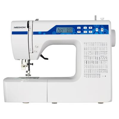 MEDION Digitale naaimachine MD 15694 | automatisch knoopsgat | 100 steken | 100 alfabetsteken | 69 dubbelnaaldssteken | LED-naailampje | uitgebreide accessoires