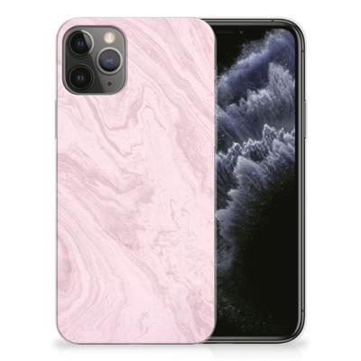Apple iPhone 11 Pro TPU Siliconen Hoesje Marble Pink - Origineel Cadeau Vriendin Apple iPhone 11 Pro TPU Siliconen Hoesje Marble Pink - Origineel Cadeau Vriendin