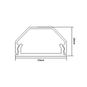 Roline 19.08.3110 Kabelgoot Wit (l x b x h) 1.1 m x 33 mm x 26 mm 1 stuk(s)