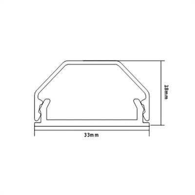 Roline 19.08.3110 Kabelgoot Wit (l x b x h) 1.1 m x 33 mm x 26 mm 1 stuk(s)