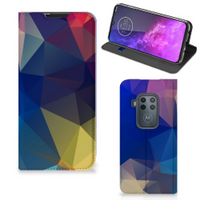 Motorola One Zoom Stand Case Polygon Dark - thumbnail