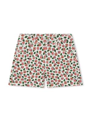 Kenzo Kids Shorts met bloemenprint - Wit