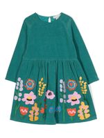 Stella McCartney Kids robe en coton à fleurs brodées - Vert - thumbnail