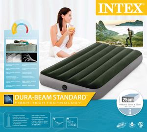 Intex 64107 luchtbed Eenpersoons matras Blauw