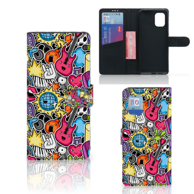 Xiaomi Mi 10 Lite Wallet Case met Pasjes Punk Rock