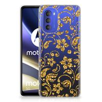 Motorola Moto G51 5G TPU Case Gouden Bloemen - thumbnail