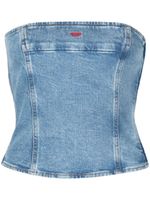 Diesel haut bustier DE-VILLE en jean à coupe crop - Bleu - thumbnail