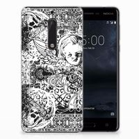 Silicone Back Case Nokia 5 Skulls Angel - thumbnail