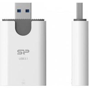 Silicon Power Combo geheugenkaartlezer USB 3.2 Gen 1 (3.1 Gen 1) Type-A Grijs, Wit