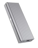 ICY BOX 60612 M.2 NVMe-adapter met behuizing, USB 3.1 (Gen2, 10 Gbit/s), koelsysteem, USB-C, USB-A, PCIe M-Key, Aluminium, zilver
