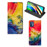 Bookcase Motorola Moto G9 Plus Watercolor Dark